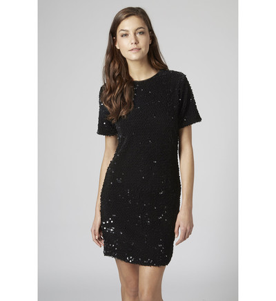 Robe moulante à sequins TopShop en noir - Robe Galeries Lafayette