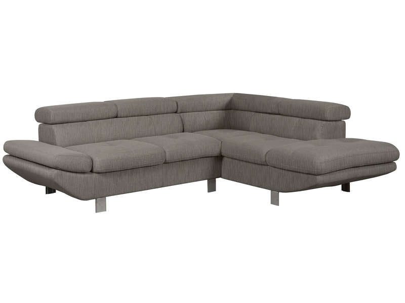 Canapé d'angle fixe 4 places LIAM coloris gris - Conforama