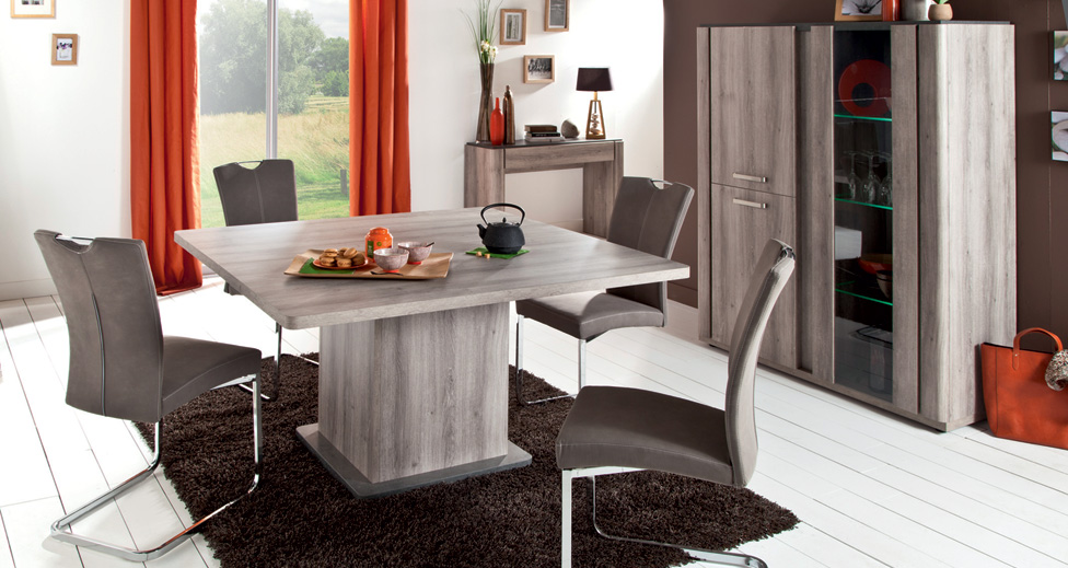 Table Carr E 130 Cm Atlanta Coloris Ch Ne Fusain Vente De