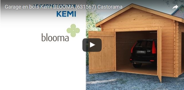 Garage en bois Kemi Blooma - Castorama