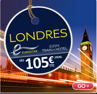Promo Eurostar Go Voyages Week-end à Londres 105,00 Eur sur GoVoyage