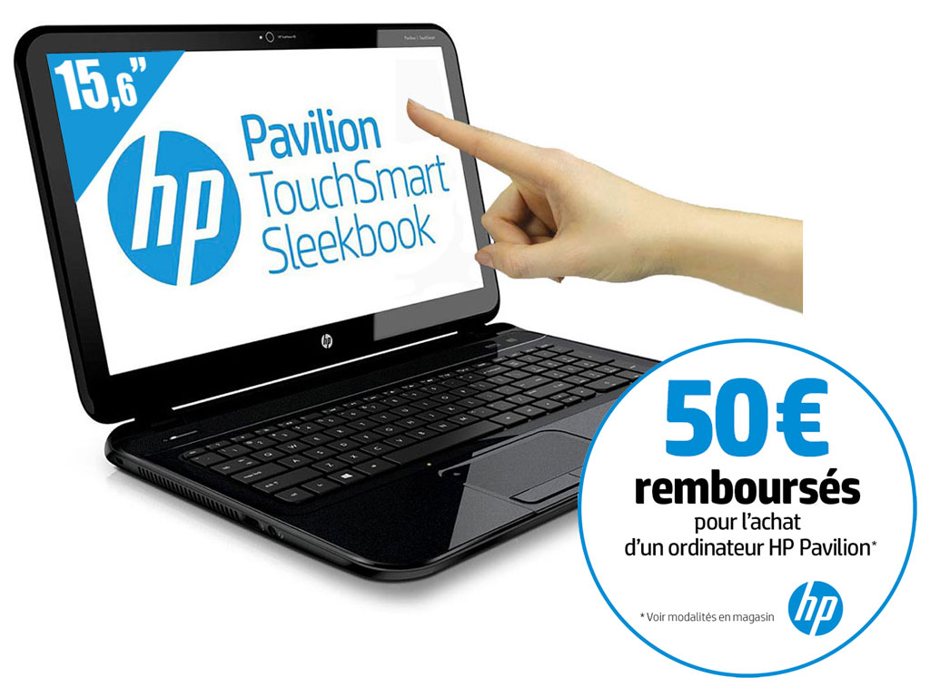 Ordinateur Portable Rue du Commerce, HP Pavilion TouchSmart 15-B153EF Sleekbook