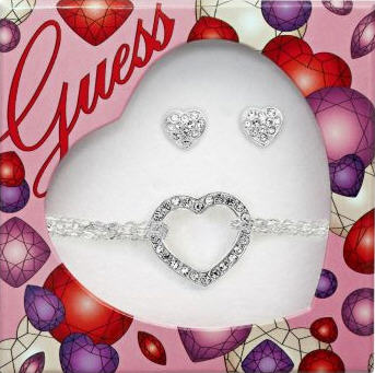 Idées Cadeaux Guess - Open Heart Bracelet and Earrings Set