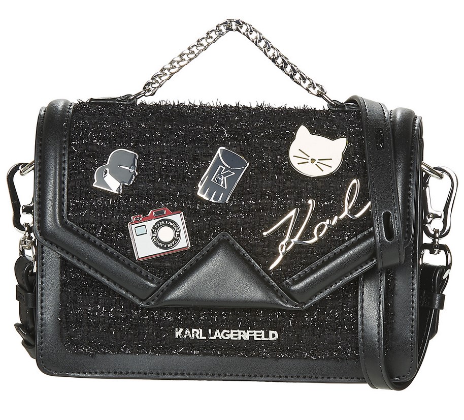 Karl Lagerfeld K/KLASSIC PINS MEDIUM SHOUDERBAG Noir