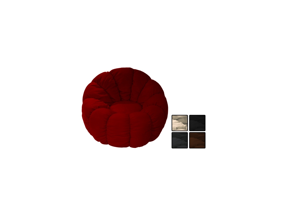 Soldes Pouf FLOWER Rouge - Vente Unique