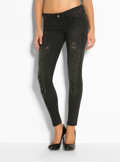 Skinny Low Chained Denim Pant Guess - Jeans Femme Guess