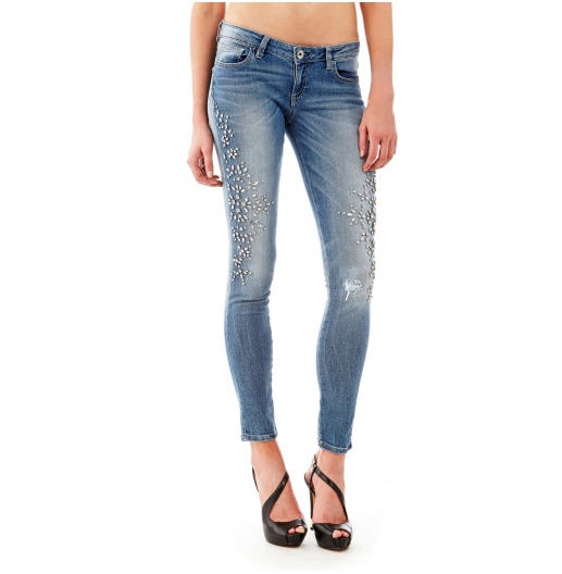 Skinny Low Embellished Denim Pant Guess - Jeans Femme Guess