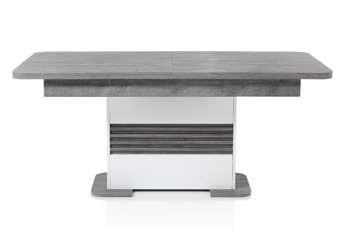 TABLE L180 + ALL VERTIGO blanc/chêne gris