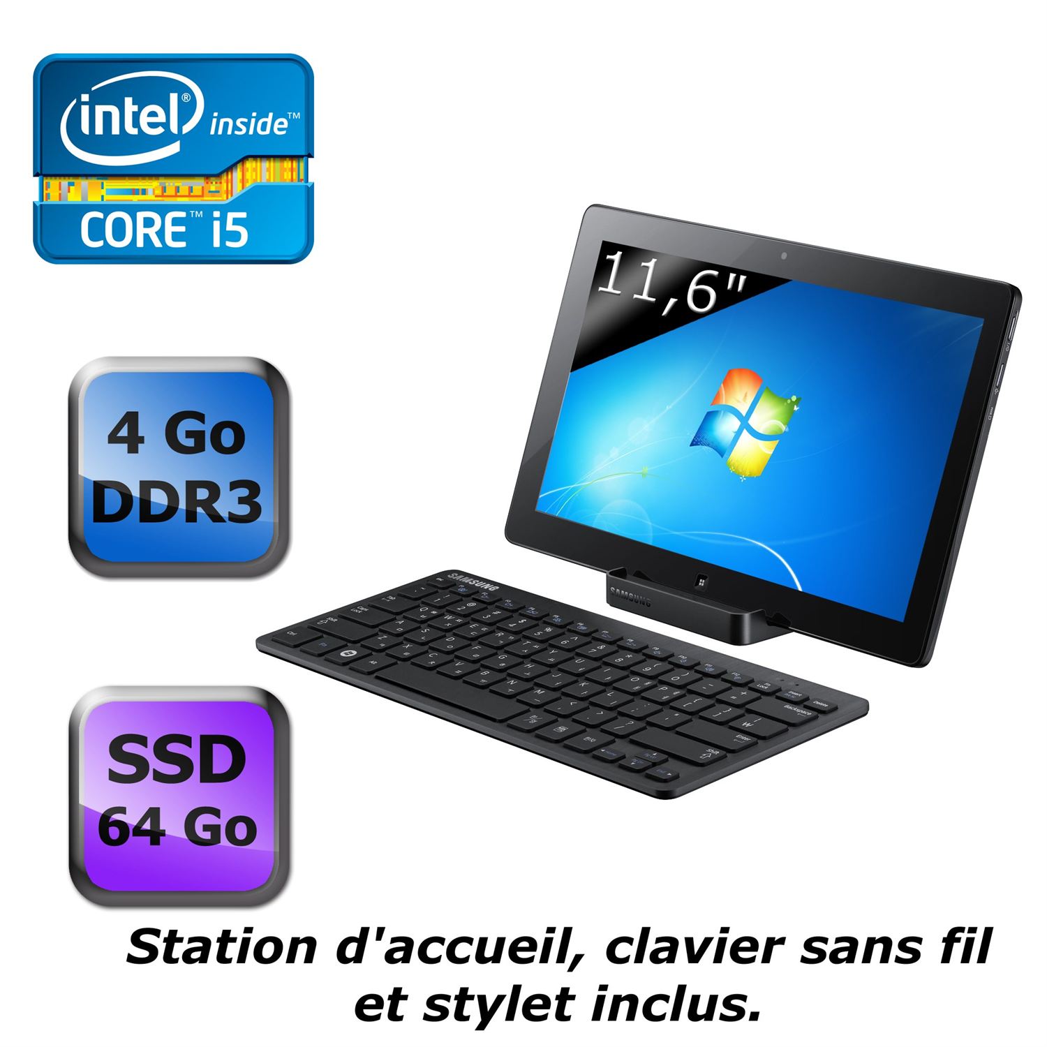 Tablette Cdiscount - Samsung Slate PC Série 7 +Clavier+Station+Stylet Prix 949.00 Euros