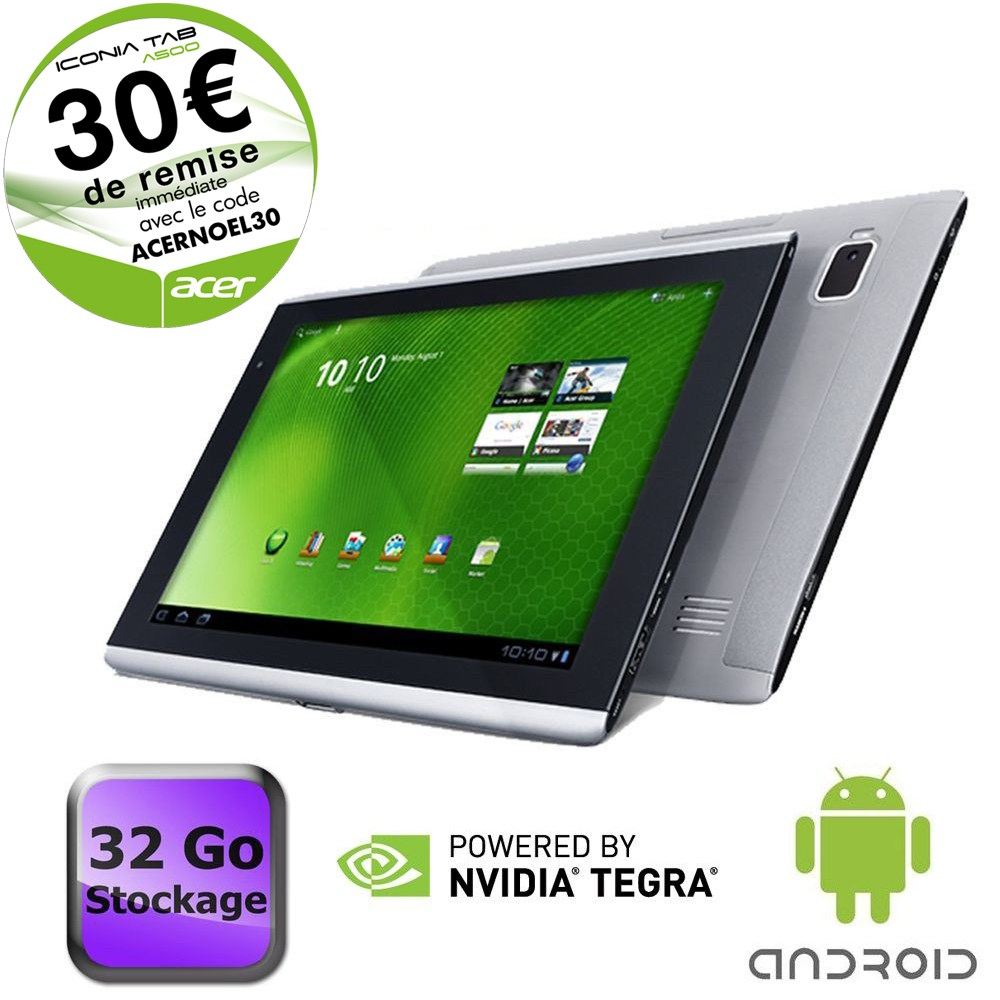 Tablette Pc Cdiscount - Acer Iconia Tab A500 32 Go Prix 447.94 Euros