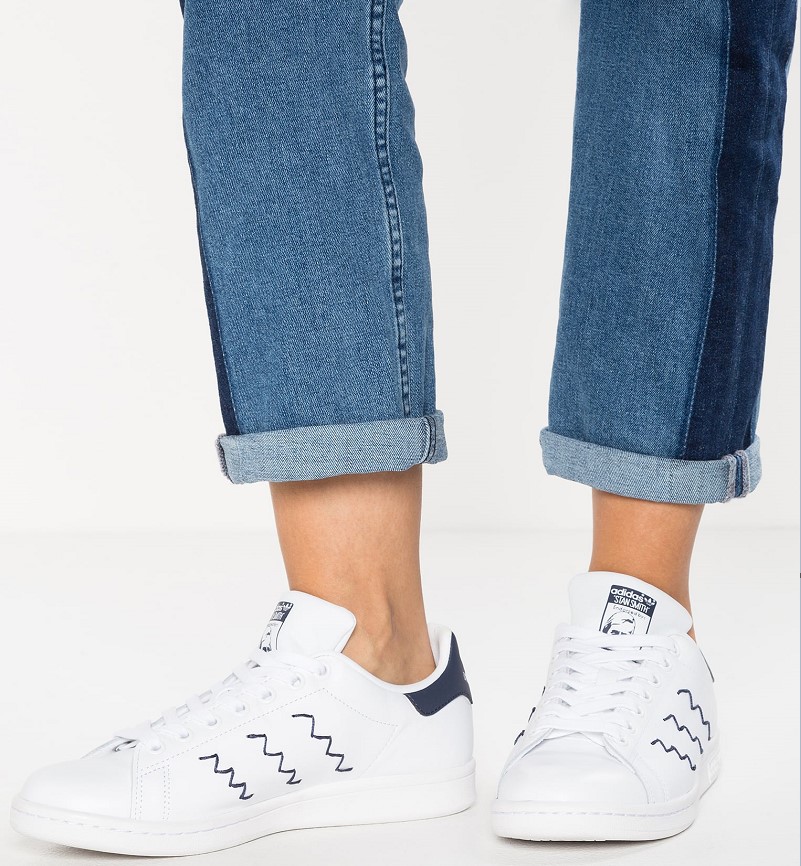 stan smith white trace blue