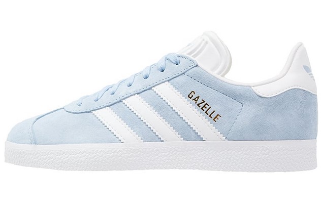 Adidas Originals GAZELLE Baskets basses clear sky/white/gold metallic