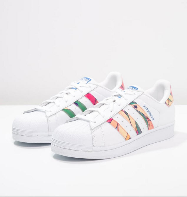 Adidas Originals SUPERSTAR Baskets basses white/lab blue - Baskets Femme Zalando