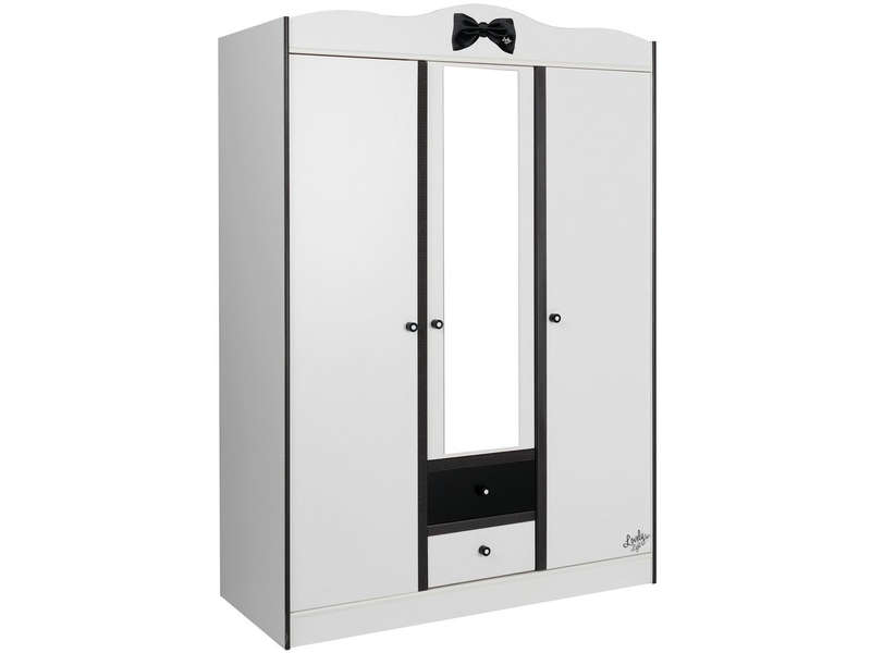 Armoire 3 portes 2 tiroirs Lovely