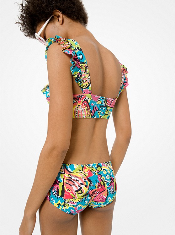 Michael Kors Collection Bikini à Imprimé Aquatique En Jersey Mat
