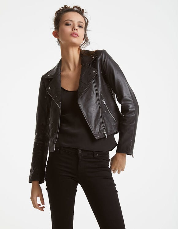 Veste cuir femme ikks 2025