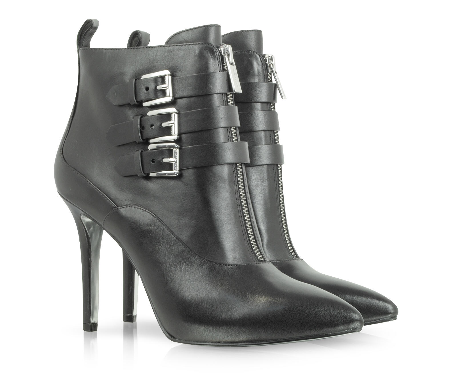 Boots en cuir noir avec boucles en métal Michael Kors - Boots Forzieri