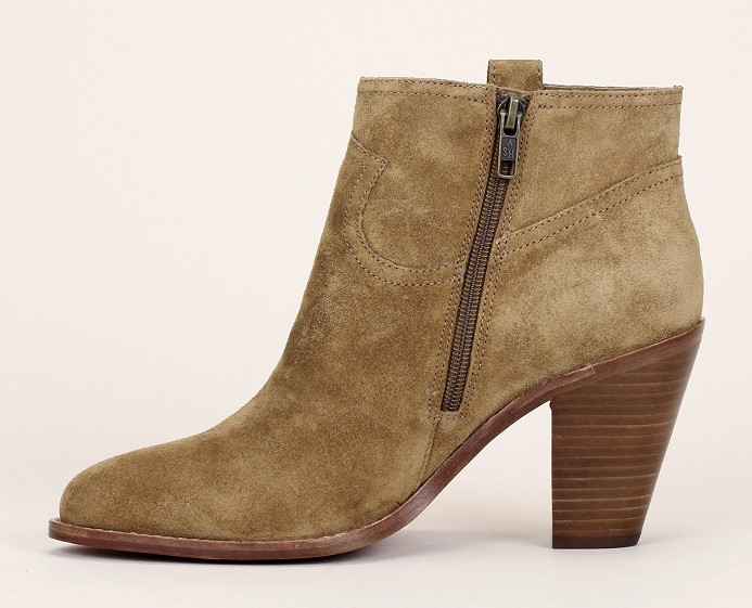 Bottines à talons cuir suède camel Ivana Ash