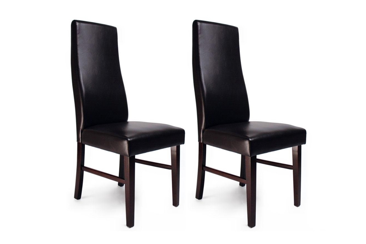 Chaises Miliboo - Chaise de cuisine / salle à manger bois wengé JAGODA