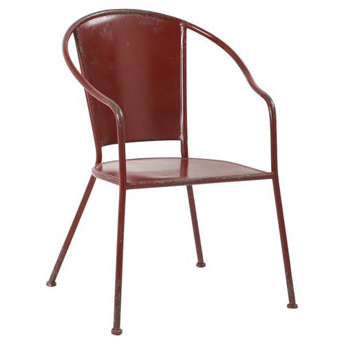 Chaise en métal vieilli Guinguette Hanjel - Chaises Decoclico