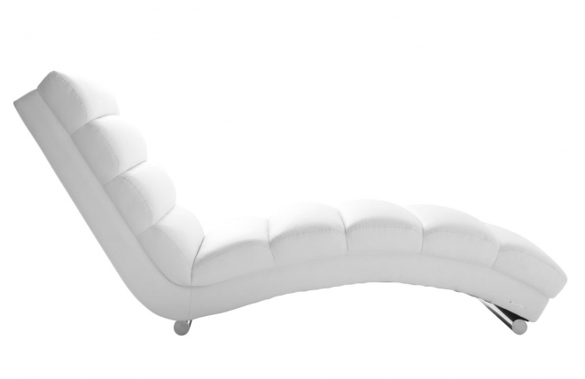 Chaise longue / fauteuil design blanc TAYLOR, Chaise longue Miliboo