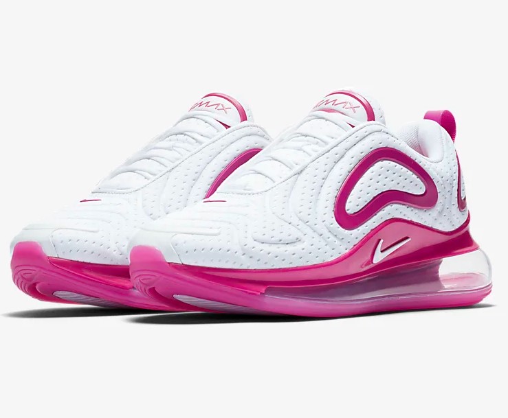 Nike Air Max 720 Blanc/Rose feu/Argent métallique/Blanc pour Femme