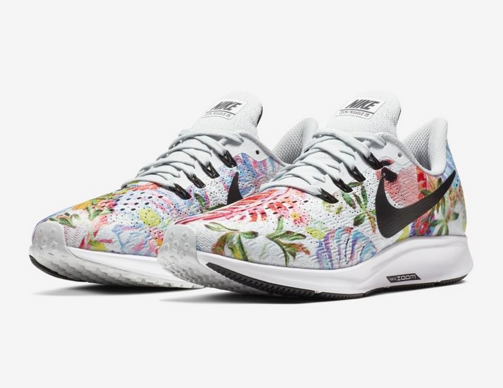 Nike Air Zoom Pegasus 35 Floral Platine pur/Blanc/Noir pour Femme