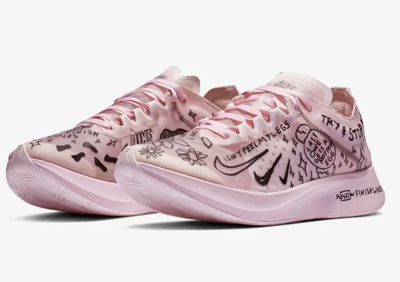 Nike Zoom Fly SP Fast Nathan Bell Blanc/Mousse Rose/Noir pour Femme