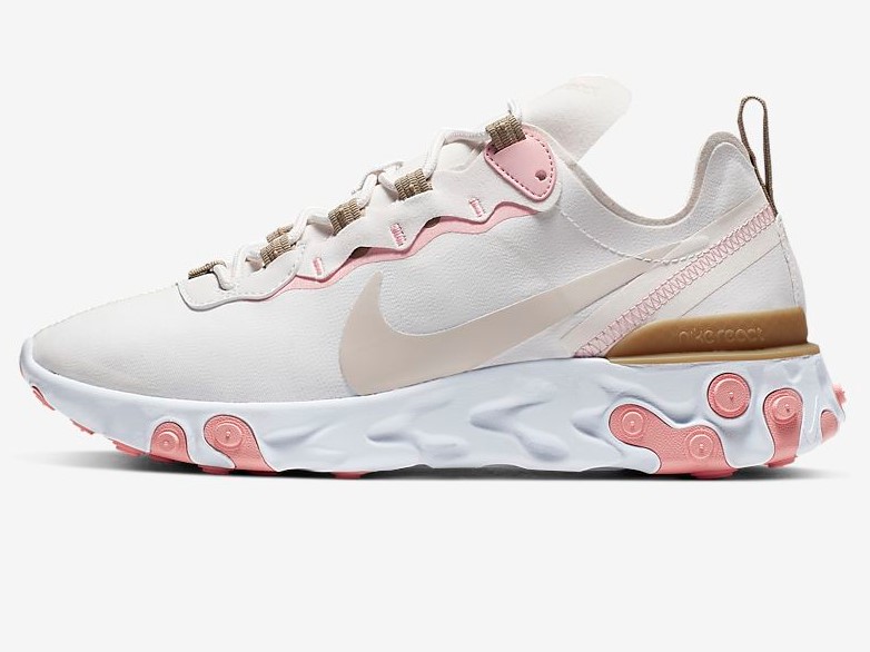 Nike React Element 55 Phantom/Beige parachute/Corail délavé/Brun clair