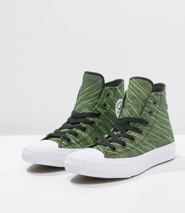 Converse CHUCK TAYLOR ALL II HI Baskets montantes black/volt green/white, Baskets Femme Zalando - Iziva.com