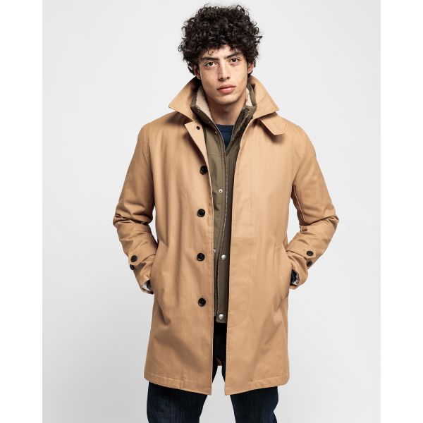 GANT Manteau Weather Warm Khaki pour Homme