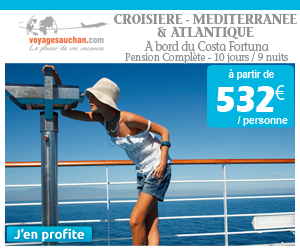Croisières Voyages Auchan, Croisière à bord du Costa Fortuna Croisiere Mediterranee