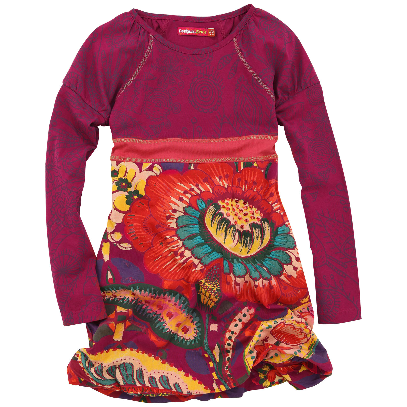 Soldes Robe Fille Melijoe - Desigual Robe en jersey multicolore
