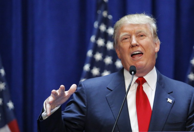 Donald Trump lors de l’annonce de sa candidature à l’investiture républicaine à New York, le 16 juin 2015 - KENA BETANCUR/AFP