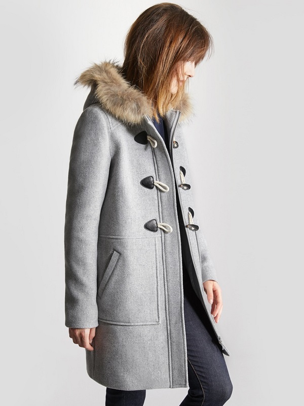 Duffle coat Femme gris clair chin Cyrillus Duffle Coat Cyrillus