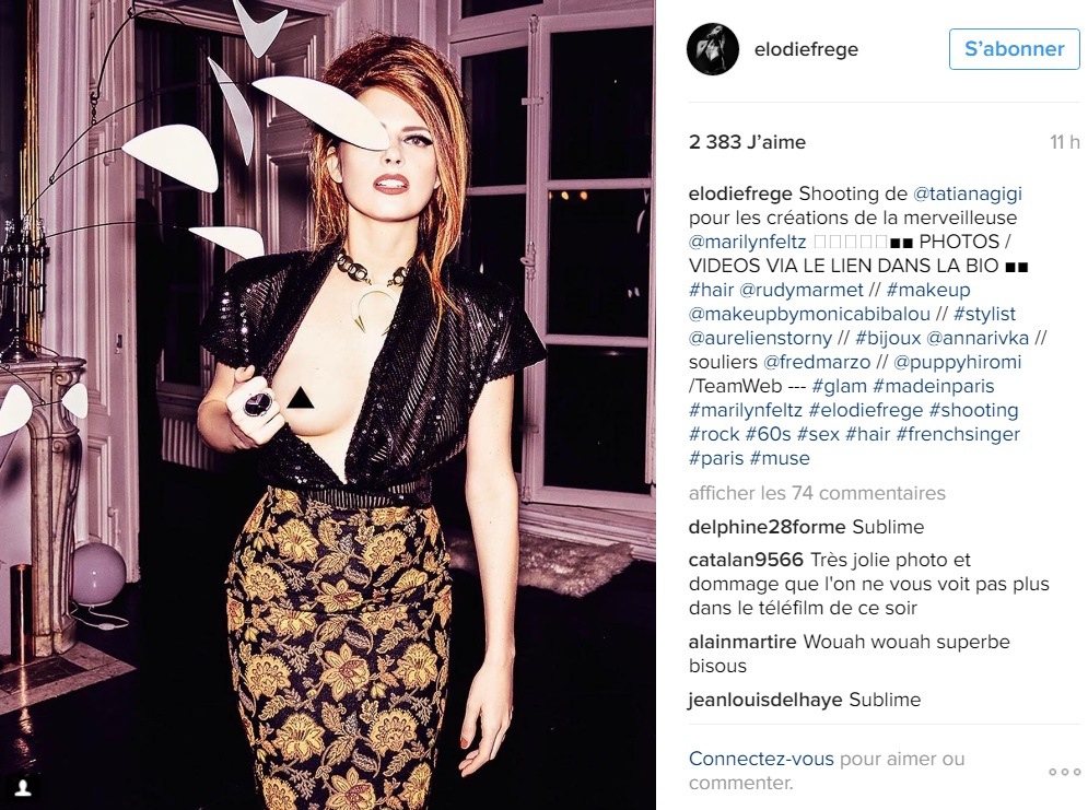 Elodie Frégé dévoile un sein sur Instagram, son shooting sexy