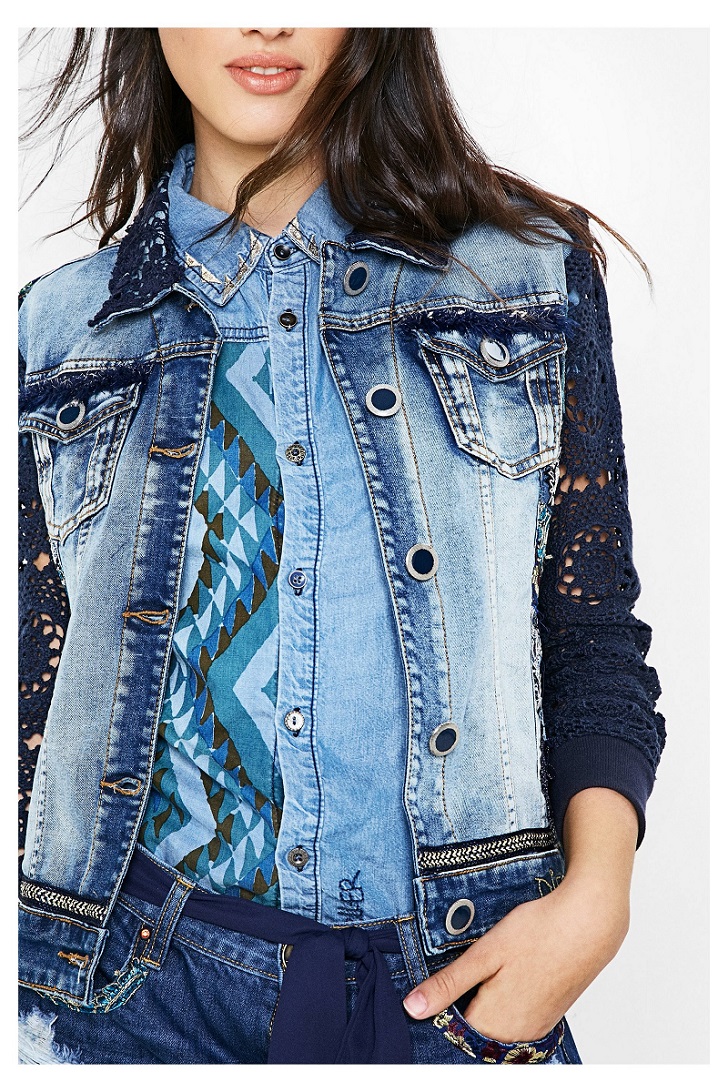 Veste en jean pour femme Exotic Blue Desigual