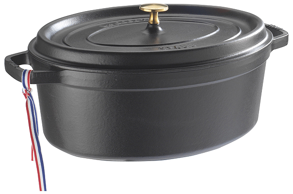 Cocotte iMenager - Cocotte ovale STAUB 110.33 noire diam 33 cm