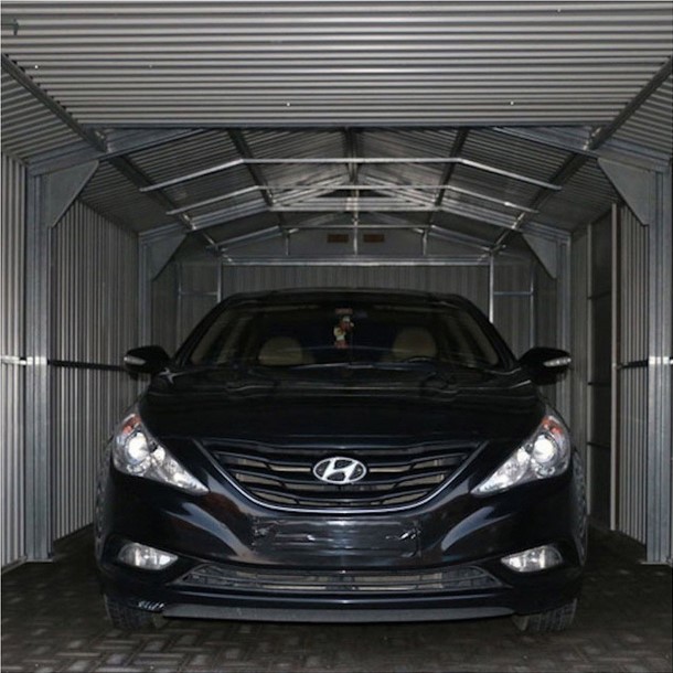 Garage métal Duramax porte sectionnelle 1 voiture 19.63 m² - Leroy Merlin