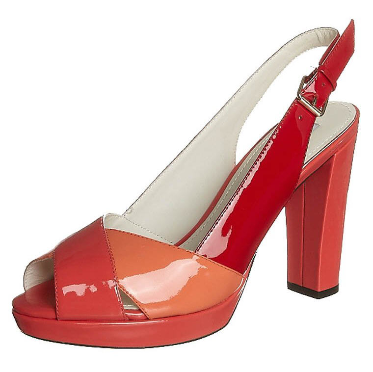 Geox DONNA EGIZIA Talons hauts à bout ouvert rouge, Soldes escarpins Zalando