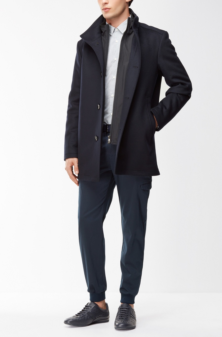 Manteau C-Coxtan Hugo Boss anti-ondes en laine et cachemire