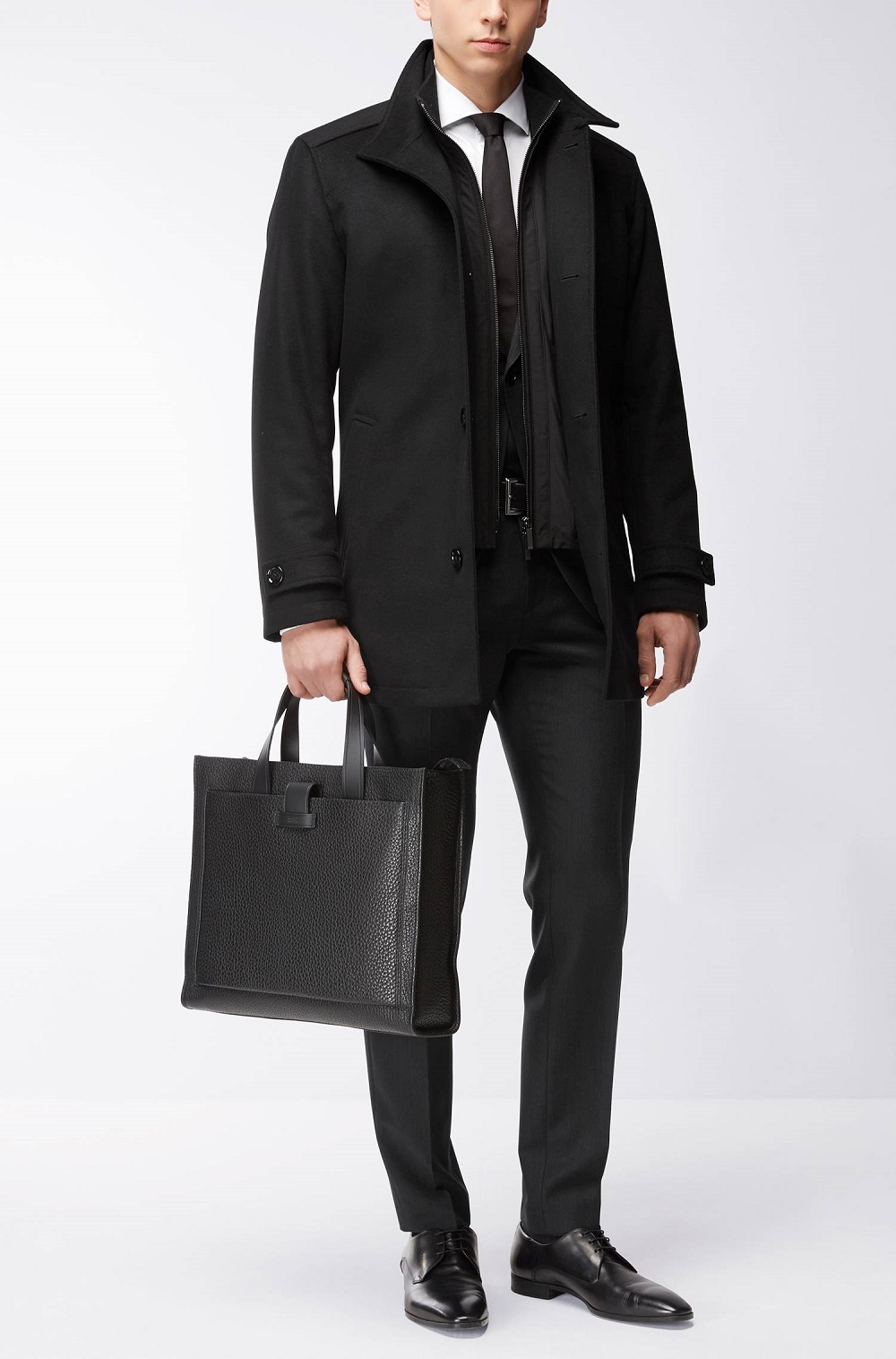 Manteau Regular Fit Camlow1 Hugo Boss en laine m lang e avec gilet