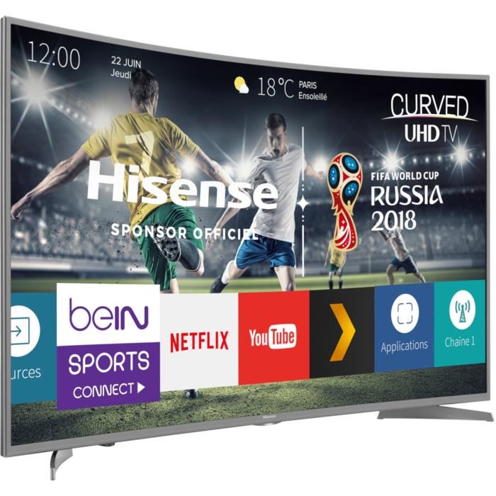 HISENSE H49N6600 TV LED UHD incurvée 123cm pas cher