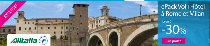 Séjour Italie Ebookers -30% Séjours à Rome et Milan avec Alitalia