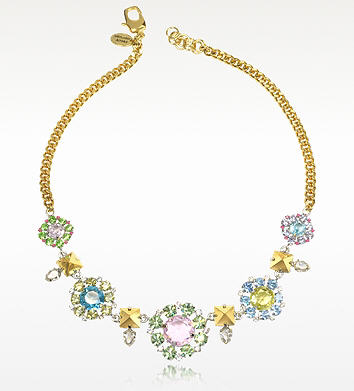Collier Forzieri, Juicy Couture Rhinestone Flower Bib Necklace