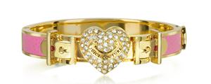 Bracelet Forzieri - Juicy Couture Pave Heart Thin Leather Bangle