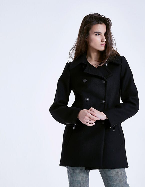 Manteau caban noir IKKS Women pour Femme