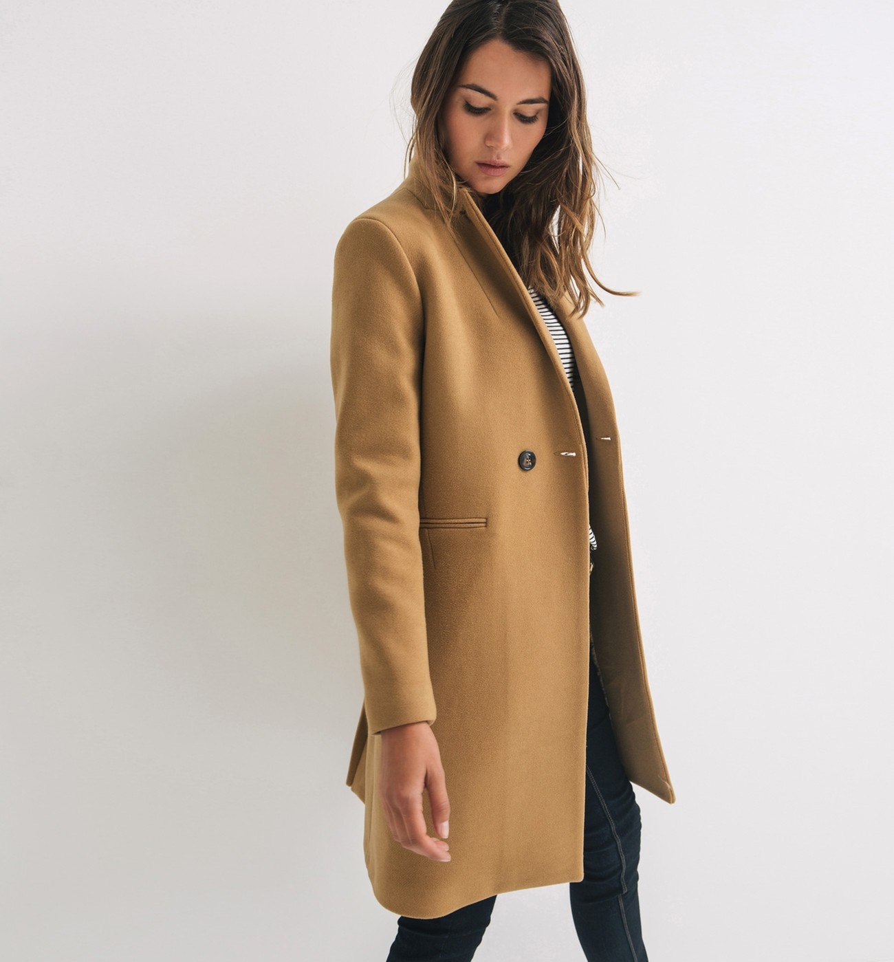 manteau femme camel promod