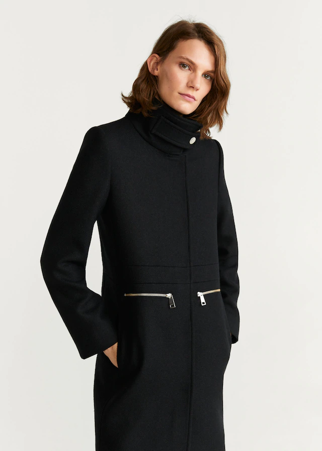 Manteau droit 2025 femme noir
