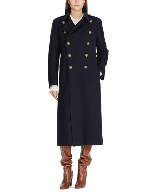 Manteau en laine coupe croisée Polo Ralph Lauren